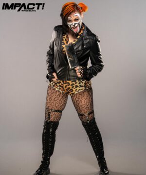 Holly Letkeman Instagram - It’s Nature’s Way, pet.. the creatures with the most wonderful ways of decorating themselves are also the ones that want to eat you.. #DemonAssassin #Decay #impactonaxstv 📸: @beezzzzy leggings: @generationme