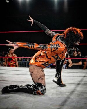 Holly Letkeman Instagram - That last moment before the Battle is commenced.. a pageantry for each Warrior to rally their supporters and bask in their bellowing Cheers.. meant to sound the War drums and cast Intimidation upon the Enemy..

That’s where we’re most Alive.. 

📸: @beezzzzy 
Gear: @nogimmickgear 
Design: @maria_tattoo13 
@impactwrestling 

#Decay #DeathDealer #DemonAssassin #Rebellion #Knockouts #Impact #ImpactWrestling #WantTakeHave #NoMoreHumans #Rosemary #WomensWrestling #WeAreTheWeirdos