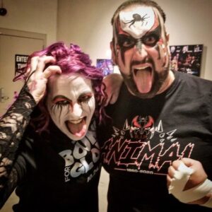 Holly Letkeman Instagram - The impeccable photography skill of @kalebkonley.withak catches a moment with the Innovator of Violence.. perhaps we should add another title to ours as well..? Connoisseur of Chaos has a nice ring to it, does it not..? #DemonAssassin #DeathDealerOfTheShadow #HeirApparentToTheÜndeadRealm #ConnoisseurOfChaos #ImpactonAXSTV