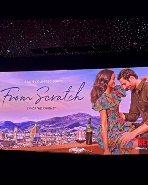 Iman Karram Instagram - Such a beautiful night celebrating the release of such a special show!  Netflix’s limited series “From Scratch”based on The New York Times best-selling memoir by @tembilocke starring the stunning @zoesaldana is out on @netflix today! This show is beauty and grace and truly a love story for the ages. Do yourself a favor and savor it this weekend 🇮🇹 ❤️
