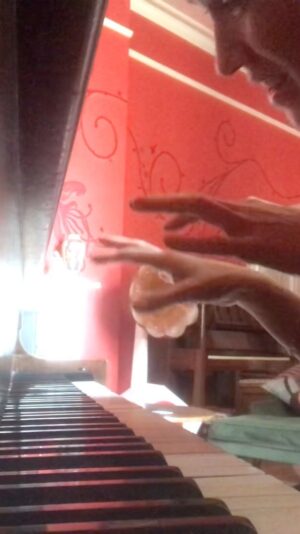 Imogen Heap Instagram - It’s been a long time but our old piano is finally singing again thanks to our amazing local piano man! So many notes were sticking or not playing at all. I thought it would never recover.... then when the action was taken out...what did we discover? 
Hope you’re ok out there. Xxx much love xxx
