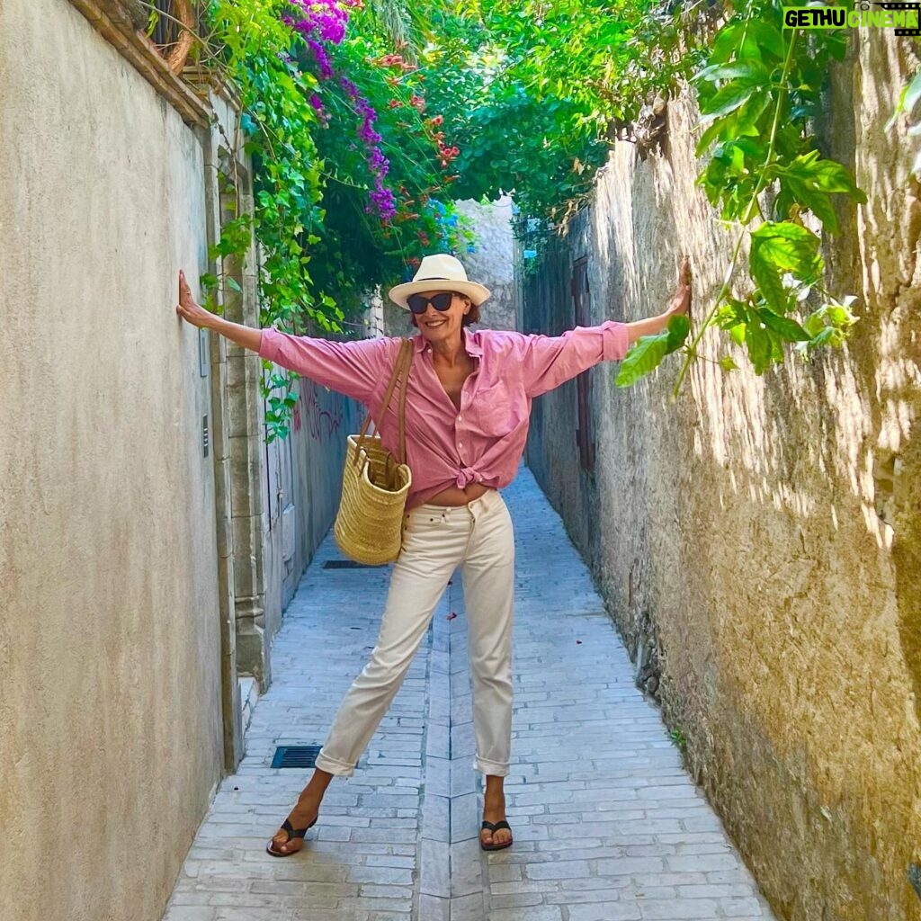 Inès de La Fressange Instagram - happy in Saint-Tropez ! #birthtown #lastcentury #picture #LucienLeuven pas de W . #SaintTropez #today