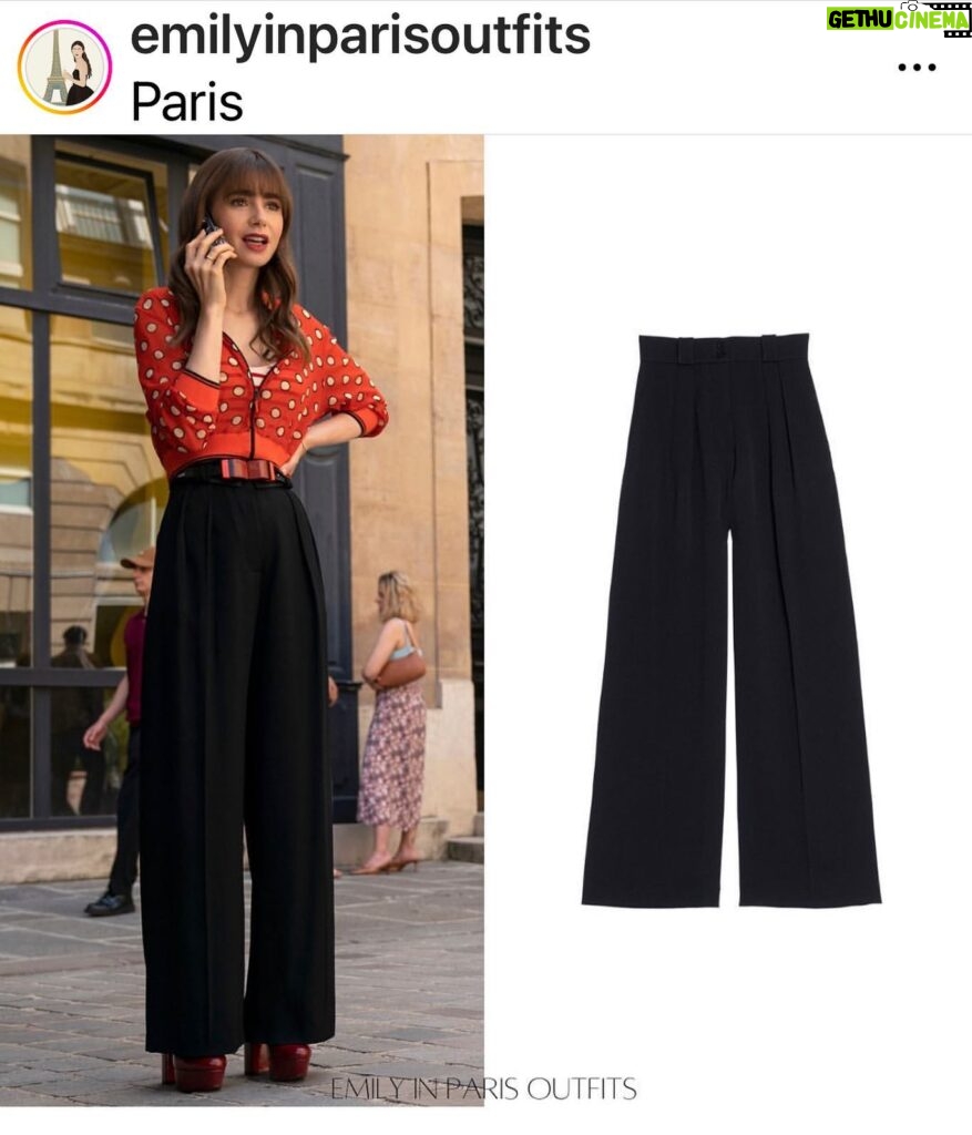 Inès de La Fressange Instagram - Emily devient vraiment parisienne : je suis très flattée qu’elle porte des pantalons @inesdelafressangeparis (saison 3 épisode 3) @lilyjcollins @emilyinparis @emilyinparisoutfits #parisianstyle #pants
