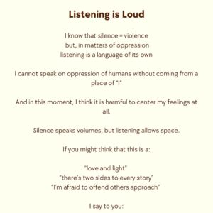 Indy Srinath Instagram - ➡️Swipe 
.
Impact vs. affect vs. the influencer. Seemingly synonymous terms, all meant to describe the results of external factors on the human experience. However, in this moment these terms seem to take on a different gravity.
I’ll never go silent in the long night of oppression, but I will always decenter my voice to amplify the words of victims.