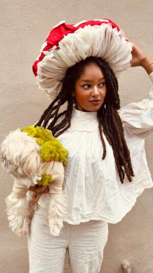 Indy Srinath Instagram - 🍄✨Upcycled Mushroom Costume ✨🍄
I’m honestly don’t LOVE Amanita muscaria (or sp.) mushrooms, ( 🗣️I said what I said!) but I’m not very crafty and wanted to go for something recognizable.
Next year I’ll venture to create a hypomyces lactifluorum mushroom, but this was so easy to slap together and I didn’t even have to scrape THAT much hot glue off of my couch 🫠
What did you guys dress up as this year?!
.
.
.
.
.
.
.
.
.
.
.
.
#wildfoodlove #mushroomcostume #fungifanatic #spookyseason #halloweencostume #foragedfood #forager #fungiofinstagram #amanitamuscaria #rescuedogsofinstagram #dogsofinstagram #mushroomhunter #diy #diyhalloweencostume #upcycledclothing #upcyclersofinstagram #ethicalfashion #diycrafts