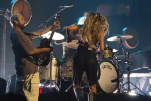 Ingrid Andress Instagram - last night was incredible for so many reasons. 1. @kelseaballerini broke the Thompson Boling Arena record for female country artists in ticket sales. And also put on a damn good show that showed her talent as well as her beautiful vulnerability. 
2. @itsgeorgiawebster and I got to sing with her and it was magical.
3. I got to play for you wonderful people and felt so welcomed into the space. Thank you Kelsea for being such a light, and thank you all for turning on your lights 🫶🏼Last photo is how I feel on the inside always 

📷 @kirstenbalani