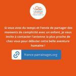 Ingrid Chauvin Instagram - Il y a quelques jours, je vous parlais de l’association @franceparrainages qui agit auprès des enfants et des jeunes en France. Dans 13 départements, l’association permet à des adultes bénévoles de tisser des liens uniques avec des enfants isolés ! Ces enfants, suivis par l’Aide Sociale à l’Enfance ou issus de familles monoparentales, peuvent alors vivre des moments de complicité et s’épanouir sous le regard bienveillant de leur parrain et marraine de cœur ! Dans la Somme, l’association recherche activement des parrains et marraines bénévoles ! Engagez-vous dans cette mission de coeur qui changera la vie d’un enfant et la vôtre. Visitez la page @franceparrainages pour plus d’informations et découvrez comment vous pouvez faire une différence. Ensemble, faisons grandir une communauté de soutien et d’amour. #ParrainageDeProximité #DevenezParrain #Solidarité #FranceParrainages #LaSomme