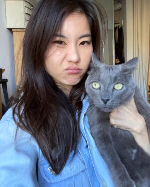 Irene Choi Instagram - Lizard Eyes here wants nothing else but for me to leave the house so he can go back to jumping on kitchen counters and scratching couches without getting yelled at