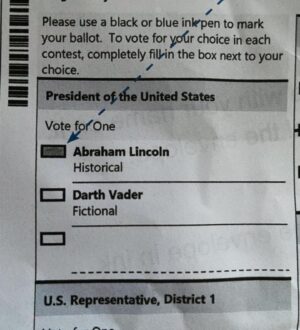 Irene Choi Instagram - I used the darkest black pen I could find and made sure that little box was FILLED AF. Wearing my USA All the Way sweatshirt bc you can be both patriotic and liberal, believe it or not. If you’ve already voted, thank you! If not, go #vote. 30% of people who were eligible to vote did not in 2016 — don’t be one of those people. Like ew gross.