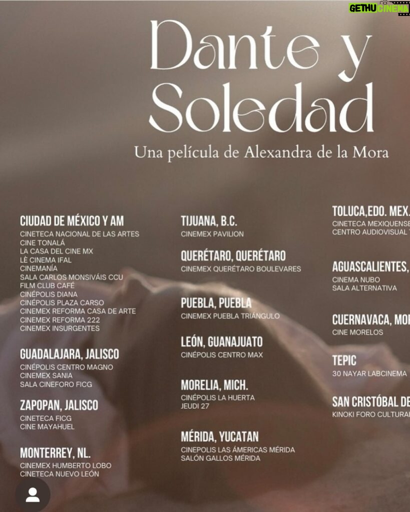 Irene Azuela Instagram - Dante y Soledad en cines. Aquí la info. @alexdelamora @somospiano @jmyazpik