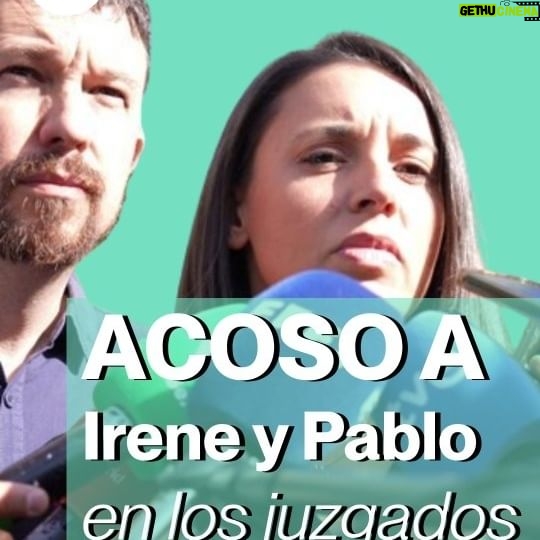 Irene Montero Instagram - ‼️El acoso a Podemos no cesa ni en los juzgados donde se está procesando ese mismo acoso a @i_montero_ y @iglesiasturrionpablo que recibieron del ultraderechista Miguel Frontera. Es repugnante.