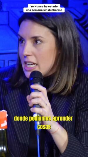 Irene Montero Instagram - Yo Nunca he estado una semana sin ducharme

Programa completo de Yo Nunca con Irene Montero a partir de hoy a las 20h en todas las plataformas del mundo mundial 

Nuestra primera invitada política! No te lo pierdas 

#yonunca #yonuncanunca #humor #comedia #podcastcomedia #ducha #agua #aguapotable #sahara #internacional #olor #toallitas #raulmassana #irenemontero