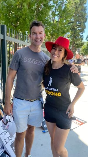 Iris Almario Instagram - Never give up. 🎶  In solidarity with @wgawest @sagaftrafound @sagaftra 

@francesfisher @caitlindulany @tonynowicki_ @mrjerryoc 

#sagaftrastrong #wgastrong #sagaftrastrike #wgastrike #fairwages #sagaftra #sagaftramember #creativesunite