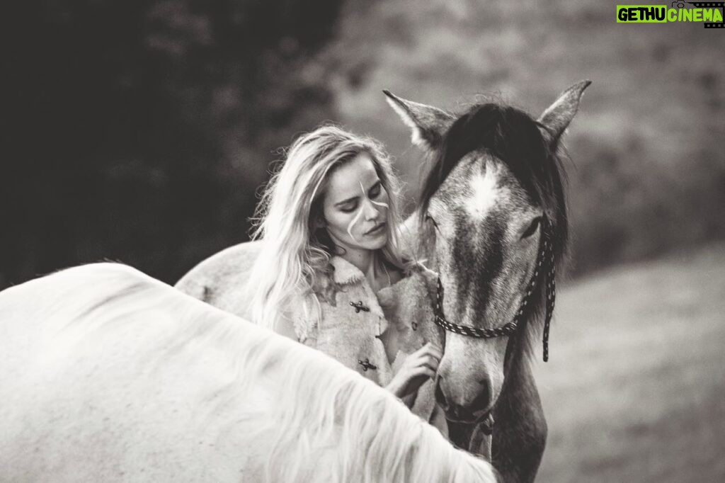 Isabel Lucas Instagram - My sister and I watched an unreal amount of horse movies growing up. All the classics; National Velvet, The Silver Brumby, The horse Whisperer, The Black Stallion, Pharlap, Spirit, The Man From Snowy River, the list goes on. I’ve been following the powerful work of @kindfarmhorserescue. They’re a small, local (to me) organisation that re-homes horses in risk of slaughter, like older mistreated horses and ex-racehorses. It’s moving to witness the evolution and healing, the light returning in their eyes and even their trust, playfulness restored when they find their a safe and healthy home. It reminds me of another childhood film; Black Beauty. You can support them here @kindfarmhorserescue Pictures from a few years back by @arterium with horses from @theranchbyronbay for ‘Sisters of Substance'. Bless you @arterium #thekindfarm #horsehealing #healinghorses