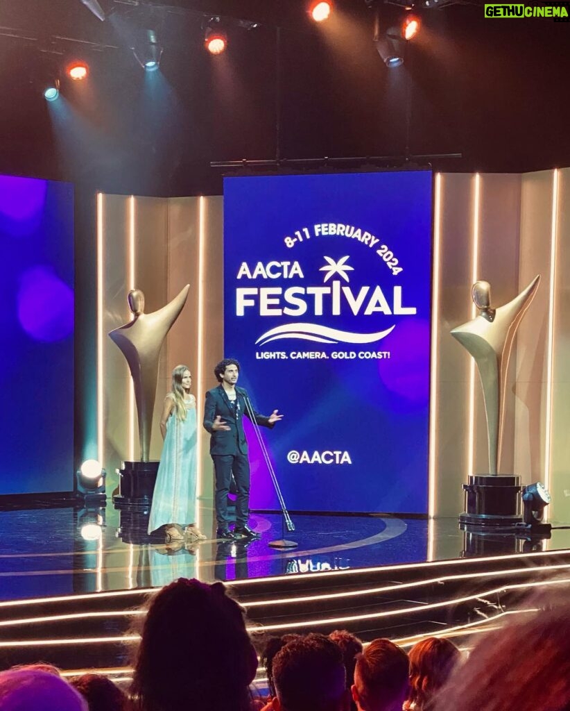 Isabel Lucas Instagram - Thank you @aacta & congrats to all the nominees! Thank you to the storytellers who create a culture of connection and communication. May we embrace diversity, listening, celebrating our differences and what we share. It was a delight presenting with you @osamah.sami x