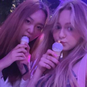 Isabella Crovetti Instagram - BEST NIGHT at @thecremeshop new BT21 BABY line party!!💐🧁🌸🍡🌈I’m such a sucker for it!!!THANK YOU GUYS LOVE YOU SM!! 

#BTS #crème #cremeshop #party #premier #premierparty #army #bts #makeup #bt21 #kpop