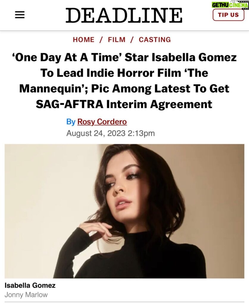Isabella Gómez Instagram - This one is beyond special. Grateful to be working with a team that deeply cares about every one of its players. Grateful to SAG for fighting so hard for us and allowing us to play in the midst of the fight in an effort to show that fair contracts are possible. Y’all ain’t ready for this one… 👀🪓🩸