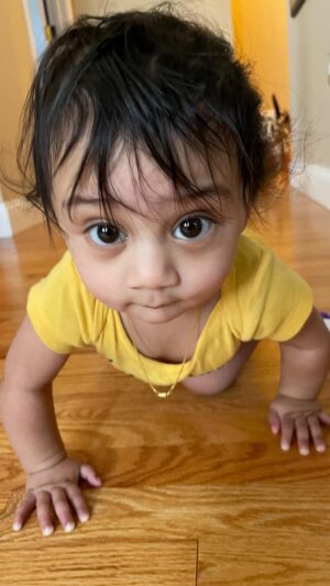 Iswarya Prabakar Instagram - Running towards #weekend be like 🤣
•
Mi 7 with #KALKI 🎯 
On a mission to find her #wfh daddy 🎯
Music : @missionimpossible 
•
#babyK is #7monthsold now.. she is keeping us & her @cat_bro_human_sis bro on toes with her (semi) crawling 😂
CANT GET ENOUGH OF THIS CUTIE 🧿
•
PS : Total time of the video was 3.40 minutes from start to finish.. edited to fit to the reel