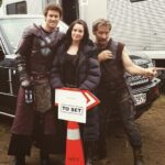 Ivana Baquero Instagram - x2 James' are better than one! Throwback to the set of season 1 of Shannara 🎥 #TheShannaraChronicles #JamesTrevena #JamesRemar