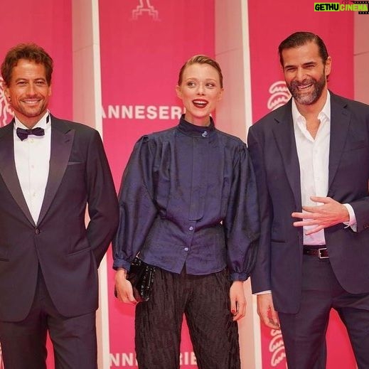 Ivanna Sakhno Instagram - Thank you so much @canneseries for having us last night. Thank you @giorgioarmani for dressing me up head to toe in your beautiful creations. The best continuation of the event is getting to go back to our set the morning after. What a night. xx