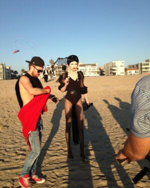 Ivy Levan Instagram - Throw back Bts from “Hang Forever” music video romantic walk on the beach scene. My fave look from this vid.