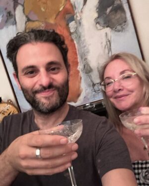 J. Smith-Cameron Instagram - Aw I have the best besties in the world!
This guy, Arian Moyaed, is such a real, true, sterling friend. I’m so lucky! We got together tonight to celebrate being nominated for Emmys, but ended up just actually celebrating our marvelous friendship. What a guy. @renmoayed #emmys