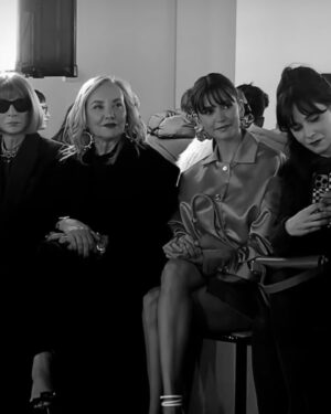 J. Smith-Cameron Instagram - Fabulous time at the #Patou show in Paris. The most beautiful clothes! Nellie and I had a wonderful time meeting designer Guillaume Henry and his gifted staff. We did not want to give these clothes back! So deeply beautiful. @patou photos @victoria_vinas makeup @sarahillmakeup hair @fabiopetri