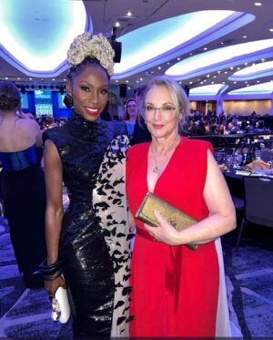 J. Smith-Cameron Instagram - Correspondents Dinner! Pictured here are Katie Pastore, Justin Jones of yhe #tennesseethree , Maura Healey, Gov of Mass with Joanna Lydgate of the #statesdemocracyproject ,Angelica Ross of #pose , the wonderful Sam Feist of CNN, Alexie Navalny’s daughter the beautiful and intelligent Dasha Navalnaya, Stephanie Ruhle of #msnbc and of course… #darkbrandon made a dashing appearance and gave a GREAT speech (he’s got this, folks).

Roy Wood, Jr was HILARIOUS but my phone ran out of battery but see him on YouTube!
Styled by the great @catpope22 and glammed up by the fabulous @lizomakeup !! These two absolute queens are AMAZING!