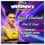 Jéssica Andrade Instagram - Fala galera, estarei no Little Woodrow’s in Beaumont nesta sexta-feira fazendo um Meet & Greet. Quem for meu Fã e estiver por perto terá a oportunidade de juntar-se a nós para uma noite incrível, não perca! _ Hey guys, I'll be at Little Woodrow's in Beaumont this Friday doing a Meet & Greet. Whoever is my Fan and is nearby will have the opportunity to join us for an amazing night, don't miss it!