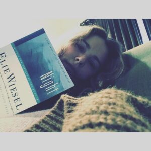 Jacinda Barrett Instagram - My Sunday was spent like this... day in #night by #eliewiesel .... a journey to the center of the agony and inhumanity endured by millions of Jews. I couldn't move, couldn't breathe turning the pages. I wanted only to devour each word and I hope that in posting this someone will read it who would not otherwise have. This book affected me like no other.  An important reminder to not fall asleep to the abuse of power and prejudice in all its many forms. A book of stunning power.  #neverforget #holocaust