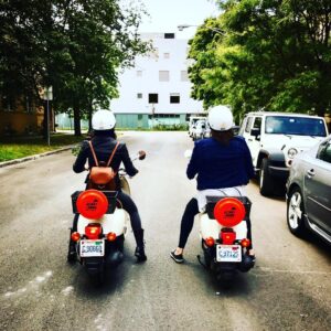 Jackie Ibarra Instagram - Cruising around the city of Chicago! Thank you @scootforgood for taking care of us! So much fun!!! #ScootForGood 🛵