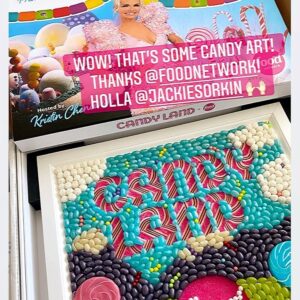 Jackie Sorkin Instagram - Candy! Candy! Candy!!! 🍬🍭🍫🍥

Bravo to our Incredible Team for creating hundreds of these spectacular works of Candy Art to celebrate the launch of Food Networks newest holiday competition show📺 based off the iconic Hasbro board game...

 🍭🍥🍬🌟CANDYLAND🌟🍬🍥🍭 

Happy Holidays Friends, Stay Sweet! 
@foodnetwork @hasbro @superdelicioustv @aartipaartipics @nachoaguirrem @kchenoweth @hollywoodcandygirls 
#Spreadcandylove