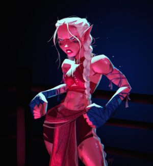 Jackie Droujko Instagram - Elf fighter   sweaty = everything I want. Come back tomorrow for something very cool and very neat ;) #art #sketching