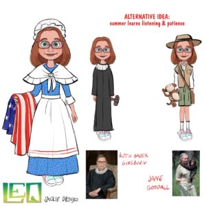 Jackie Droujko Instagram - I was asked to have some alt ideas for the history fair costumes.. and oh boy did I fight for my life for some of these costumes. #leo #netflix