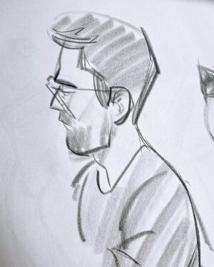 Jackie Droujko Instagram - Started weekly life drawing! Been really enjoying it and I’m excited to track my progress. Don’t think I’ll post them much, but you can check my stories on Tuesday nights to see what I drew 🧍‍♀️I especially enjoy sketching fellow artists when I get bored during 10 minute poses