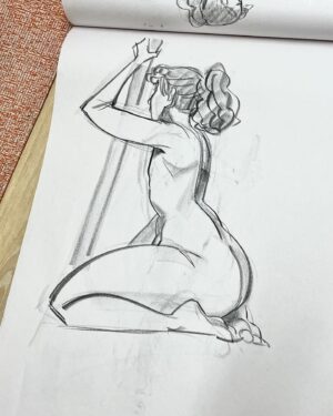Jackie Droujko Instagram - I’ve been doing a lot of life drawing over the past year. It’s really cool to see steady improvement, and really nice to stick to a hobby. :) #figuredrawing #lifedrawing