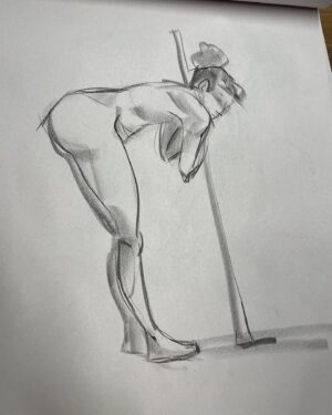 Jackie Droujko Instagram - I’ve been doing a lot of life drawing over the past year. It’s really cool to see steady improvement, and really nice to stick to a hobby. :) #figuredrawing #lifedrawing