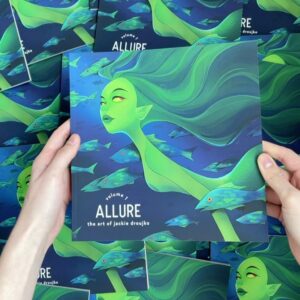 Jackie Droujko Instagram - So excited to announce my first artbook: Allure! 😭 Blood, sweat, tears, and lots of customer support calls went into making this book, I hope you will all love it as much as I do. Shop link in bio! ✨