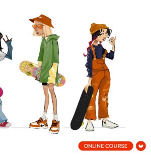 Jackie Droujko Instagram - Some character exploration from my NEW COURSE with @domestika !! 🌞

In this assignment I show you how I would go about creating a variety of characters from the prompt “skater girl” for an animated film. I have lots of tips and tricks along the way and I can’t wait for you to join! Use my link in bio to sign up (seriously, it helps a lot!) oh and call me prof Jackie now 

#domestika #artadvice #arttips #artclass #learndigitalart #arttutorial #arthowto #characterdesign #artcourse #learnart