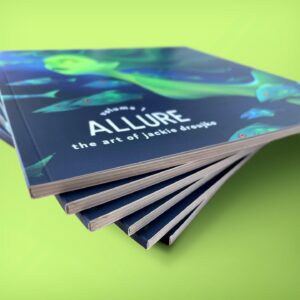 Jackie Droujko Instagram - So excited to announce my first artbook: Allure! 😭 Blood, sweat, tears, and lots of customer support calls went into making this book, I hope you will all love it as much as I do. Shop link in bio! ✨
