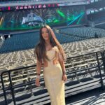 Jackie Redmond Instagram – Golden Dress at Golden Hour. ✨

#WrestleMania