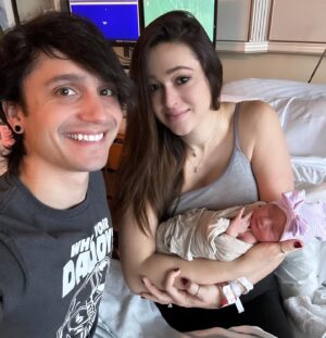Jaclyn Glenn Instagram - 12-21-2023 was a magical day. Our little Miss Princess - Violet Adriana Frank entered the world 💜 The Birth video is finally out - link in bio!!