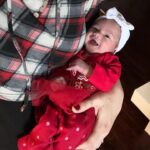 Jaclyn Glenn Instagram - Christmas morning smiles from a 4 day old! 🥹 I know it’s just her learning how to move facial muscles at this point, but still so stinkin cute!!! 🥰