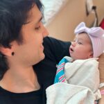 Jaclyn Glenn Instagram - Introducing Violet - she's small, she's sweet, and already coloring outside the lines in our lives! 💜 @violetadrianafrank