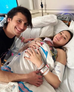 Jaclyn Glenn Instagram - Introducing Violet - she's small, she's sweet, and already coloring outside the lines in our lives! 

💜 @violetadrianafrank