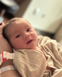 Jaclyn Glenn Instagram - Introducing Violet - she's small, she's sweet, and already coloring outside the lines in our lives! 💜 @violetadrianafrank