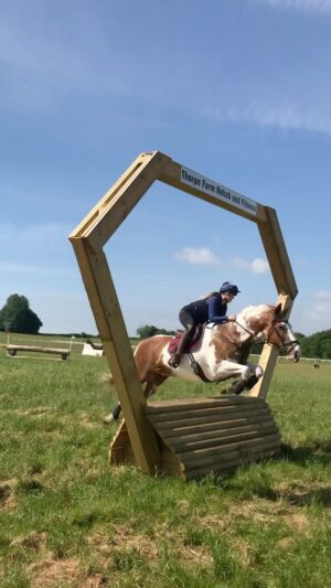 Jade Affleck Instagram - Eddies feeling fit and better than ever🥰🦄 we had the best morning at @thorpefarmrehabandfitness using their Cross Country field in preperation for next weekends event! My motion 3 body protector from @racesafeeq made me feel non restricted and extra safe whilst out training 🫶🏼