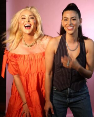 Jade Catta-Preta Instagram - I have way too much fun with my girl @jadecattapreta 😜 I can’t wait to go on our Big Happy Comedy Tour presented by @outmagazine @theadvocatemag 🌈🎤👏🏼 Check us out in this weeks @latimes 🥰 link in bio for full article. I hope we see you tonight at @bourbonroomhollywood for our big kickoff show! Thank you @keidamascaro for the amazing shoot. 📸🫶🏻