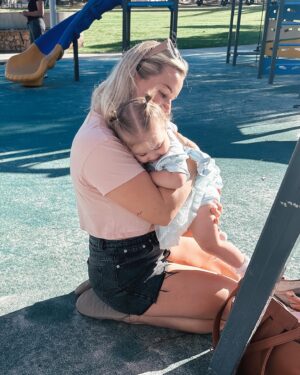 Jade Mead Instagram - My mama took these pics 🥹

We were at the park and I was taking pics of the kids and mum and then I handed mum my phone and said can you please take a photo of us because Lottie was being all cute and cuddly, and I feel like I never get enough photos of me because I’m always the one taking the photos of them 😂🥰

So I love these photos, especially because Mum took them 🥹🙏

#mybaby #motheranddaughter #motherslove #perth #perthmums #perthmumsandbubs