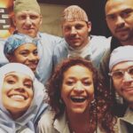 Jaicy Elliot Instagram - One big happy family 🧡 #tgit #greysanatomy #shondaland